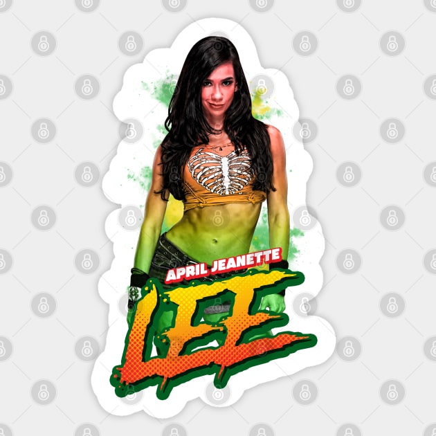 AJ Lee Wrestling Divas Sticker by ganbateart